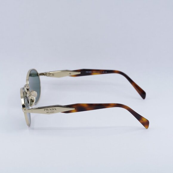 🕶️ New Prada PR65ZS ZVN70L Sunglasses Pale Gold Frame, Dark Green Lenses - Picture 12 of 14
